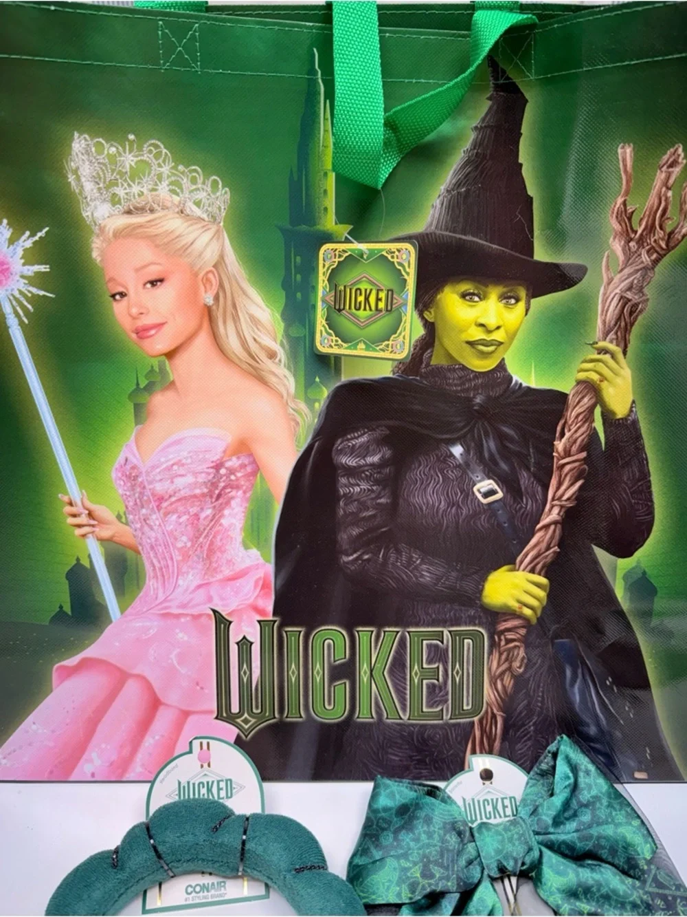 Wicked Themed Hair Accessories and Shopping Bag Set - NWT
